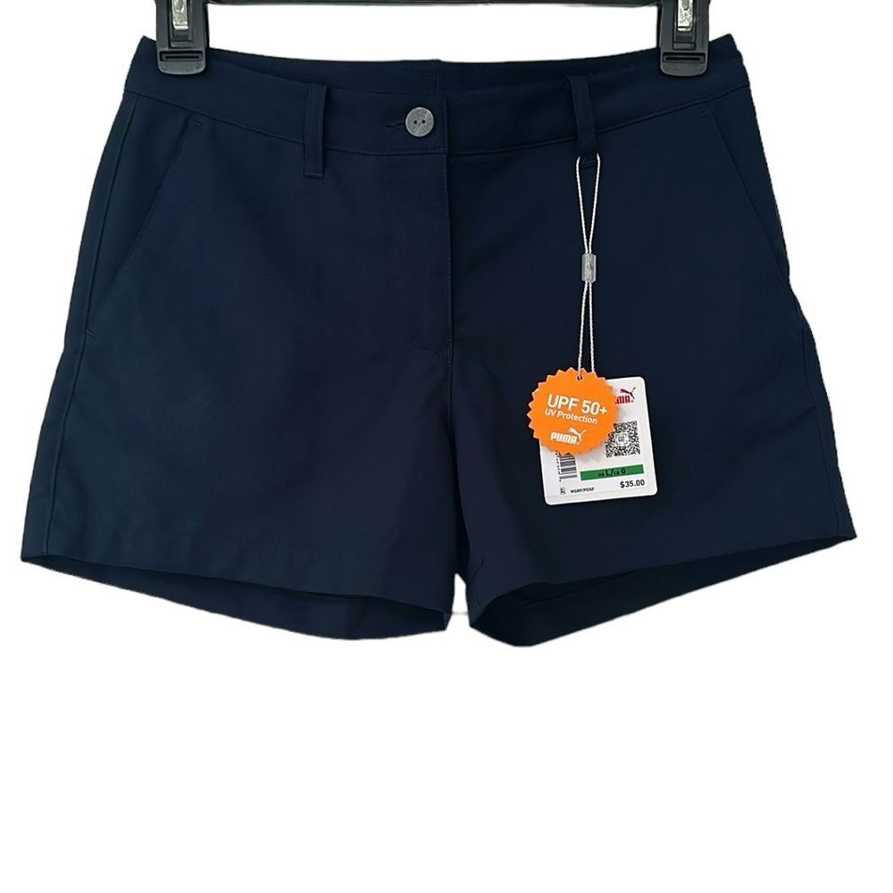 PUMA Navy Golf 3.5" Golf Shorts NEW Large